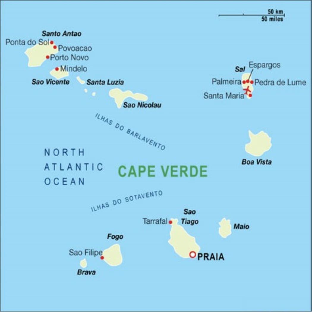 Cabo Verde на карте